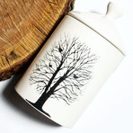 Winter Forest Tree Candle // White