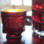 Elizabeth II // Ruby Red Buddha Candle // 24K Gold