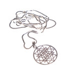 Dell Arte // Sri Yantra Pendant + Chain // Silver