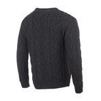 Merino Aran Sweater // Charcoal (Small)