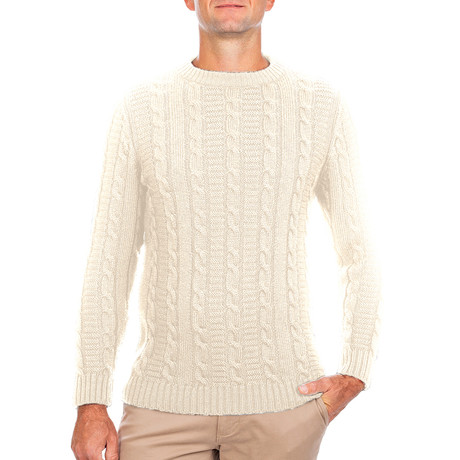 Crew Neck Sweater V.2 // Natural (Small)