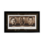 Wayne Gretzky + Michael Jordan + Tom Brady // Framed Autographed Display (#23/100)