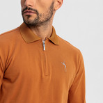 Baron Long-Sleeve Polo // Camel (XL)
