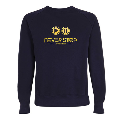 Play Pause Never Stop [ICONS] Sweatshirt // Blue (XS)