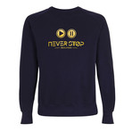 Play Pause Never Stop [ICONS] Sweatshirt // Blue (M)