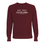 Play Pause Never Stop [TXT] Sweatshirt // Burgundy (XL)