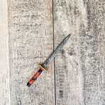 Long Miniature Sword // Neck Knife with Sheath // Dual Edge