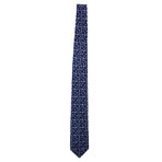 Silk Floral Tie // Blue
