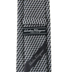 Silk Tie // Gray + White