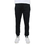 French Terry Slim Fit Zipper Pocket Joggers // Black (M)