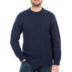 Merino Aran Sweater // Navy (Small)