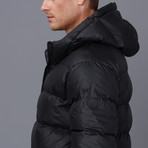 Liam Hooded Coat // Black (XL)