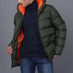 William Hooded Coat // Green (XL)