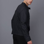 Jeremiah Leather Jacket // Navy Tafta (S)