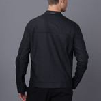 Jeremiah Leather Jacket // Navy (XL)