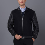 Levy Leather Jacket // Navy (M)