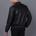 Levy Leather Jacket // Navy (S)