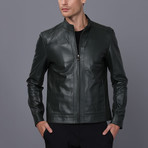 Andrew Leather Jacket // Green (M)