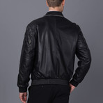 Levy Leather Jacket // Navy (XL)