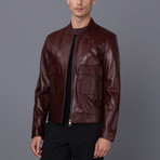 Grayson Leather Jacket // Damson (M)