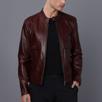 Grayson Leather Jacket // Damson (2XL)