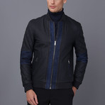 Julian Leather Jacket // Navy (2XL)