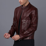 Grayson Leather Jacket // Damson (S)