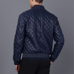 Luke Leather Jacket // Dark Blue (XL)