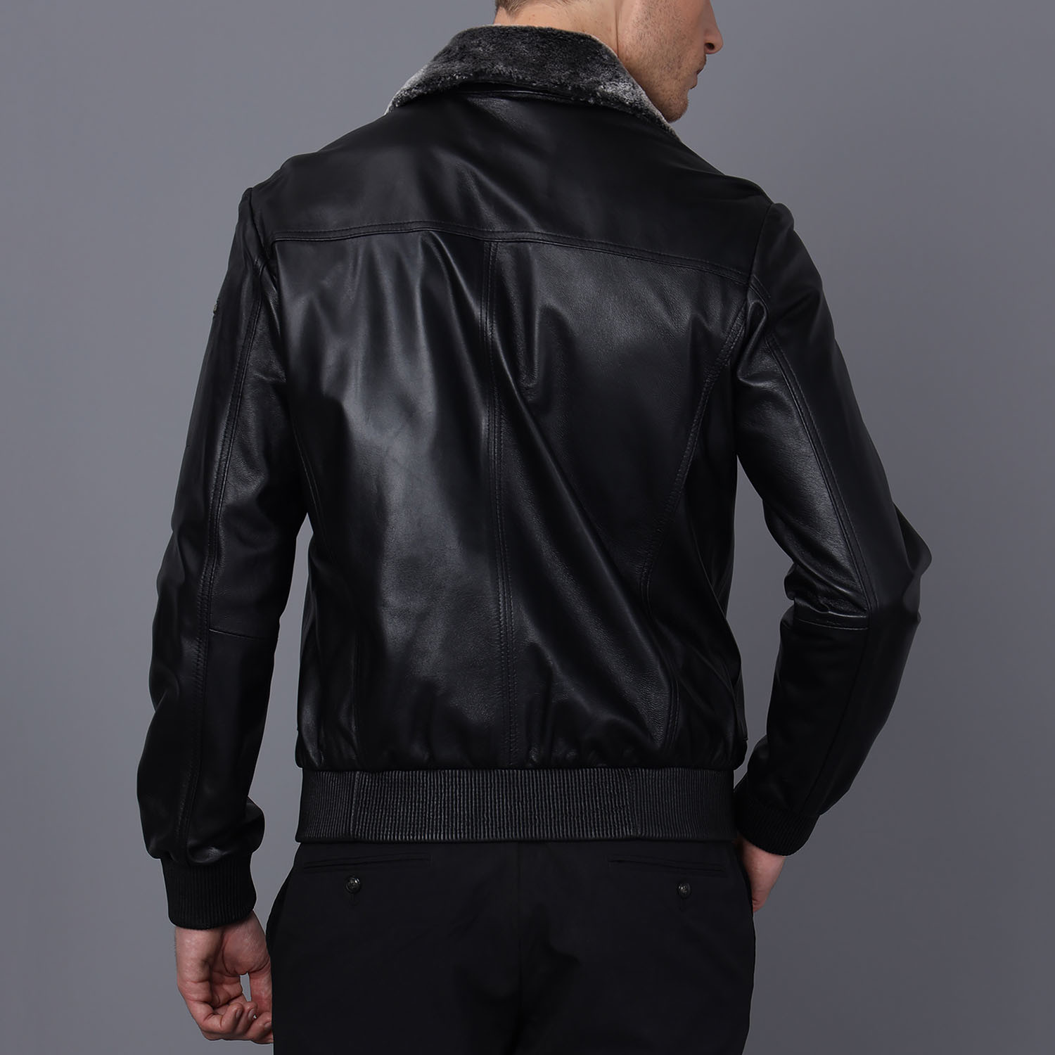 Faux Fur Flight Jacket // Black (L) - Basics&More - Touch of Modern