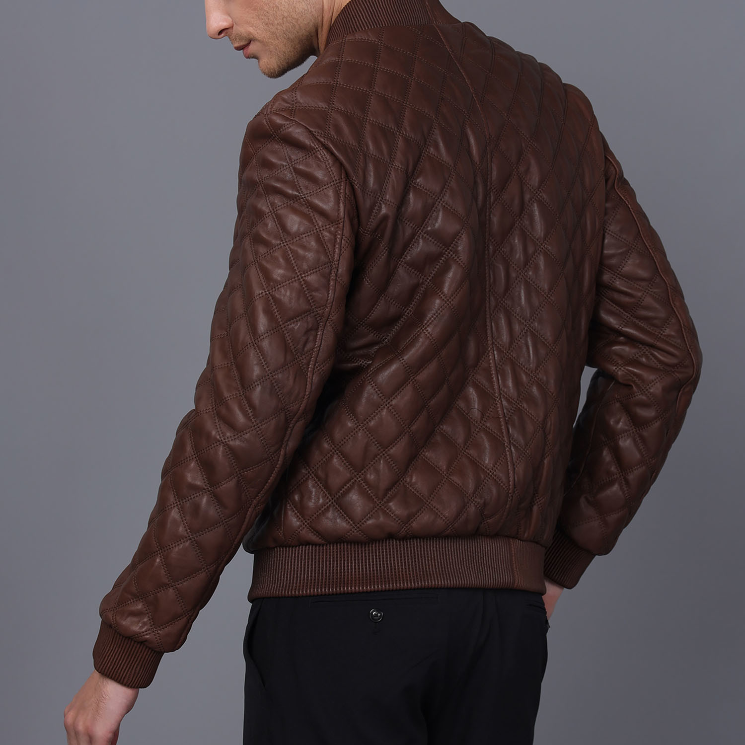 Diamond Quilted Jacket // Chestnut (2XL) - Basics&More - Touch of Modern