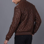 Diamond Quilted Jacket // Chestnut (L)