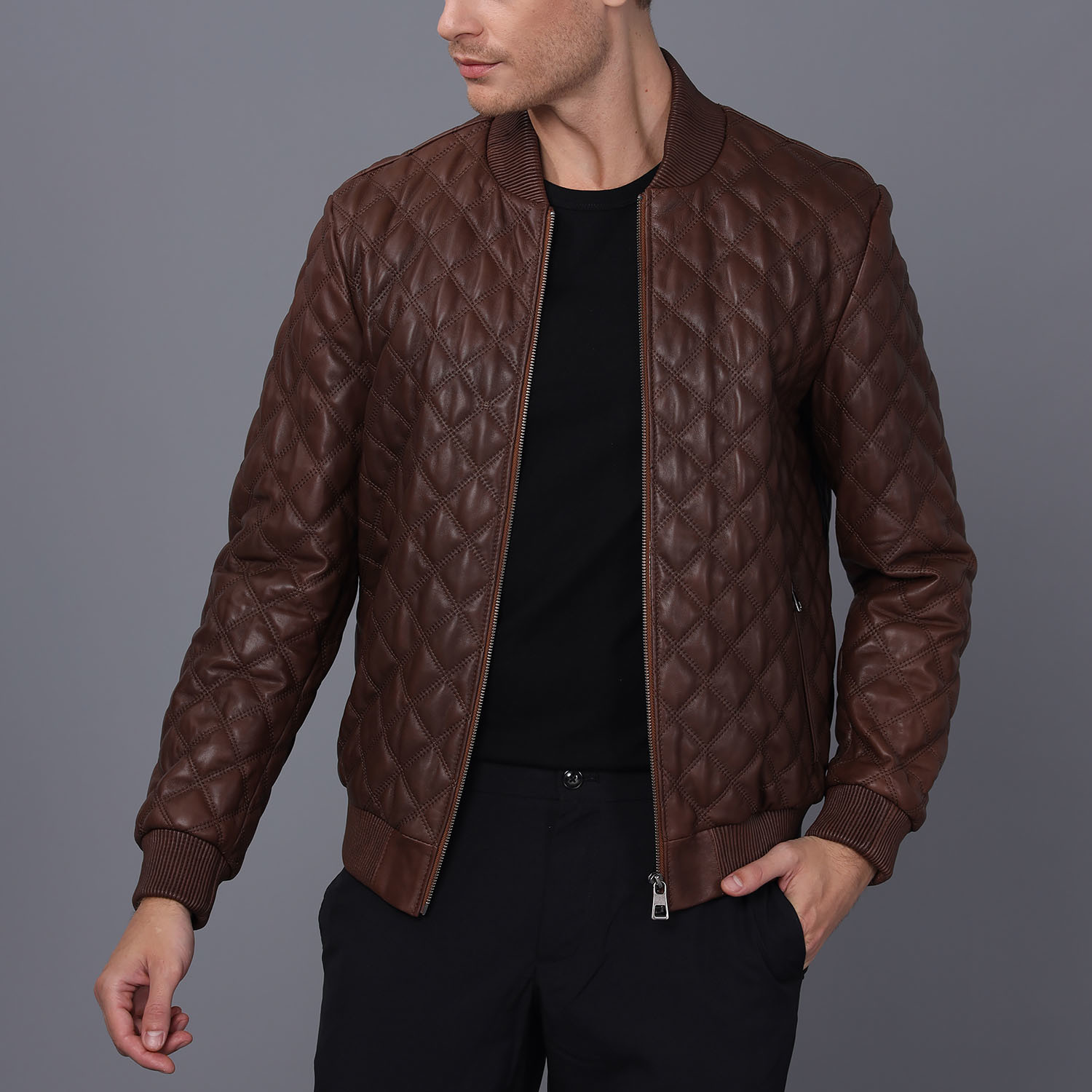 Anthony Leather Jacket // Chestnut (S) - Basics&More PERMANENT STORE ...