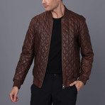 Diamond Quilted Jacket // Chestnut (L)