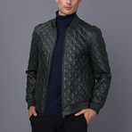 Isaac Leather Jacket // Green (S)