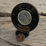 Moon Landing 2 Coin Bundle // Limited Edition Apollo 11 Commemorative .999 Silver Coin with Stand + Copper Blood Moon