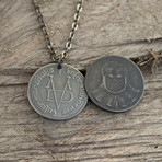 Faceless Man Coin and Necklace Bundle // Iron Coin of the Faceless Man + Valar Morghulis Necklace