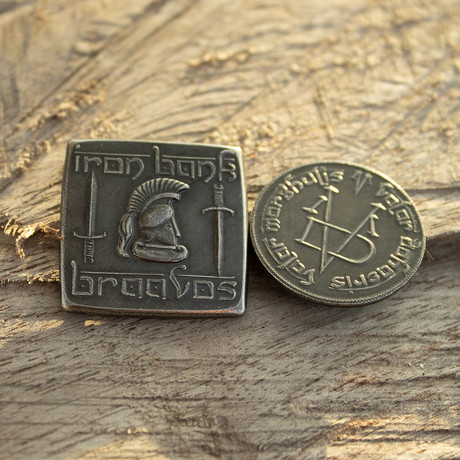 Braavos Coin Bundle // Iron Coin of the Faceless Man + Braavosi Iron Square