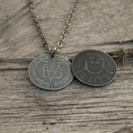 Faceless Man Coin and Necklace Bundle // Iron Coin of the Faceless Man + Valar Morghulis Necklace