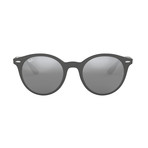 Men's Phantos Sunglasses // Matte Dark Gray + Gray Mirror + Silver Gradient