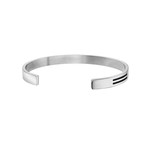 Bars Cuff Bracelet // White (Medium)