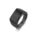 Rectangular Signet Ring // Black (Size 7)