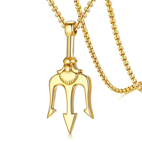 Fork Pendant Necklace // Yellow
