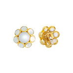 Assael 18k Yellow Gold Moonstone + South Sea Pearl Earrings II