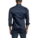 Long Sleeve Button Up Shirt // Navy (2XL)