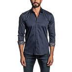 Long Sleeve Button Up Shirt // Navy (2XL)