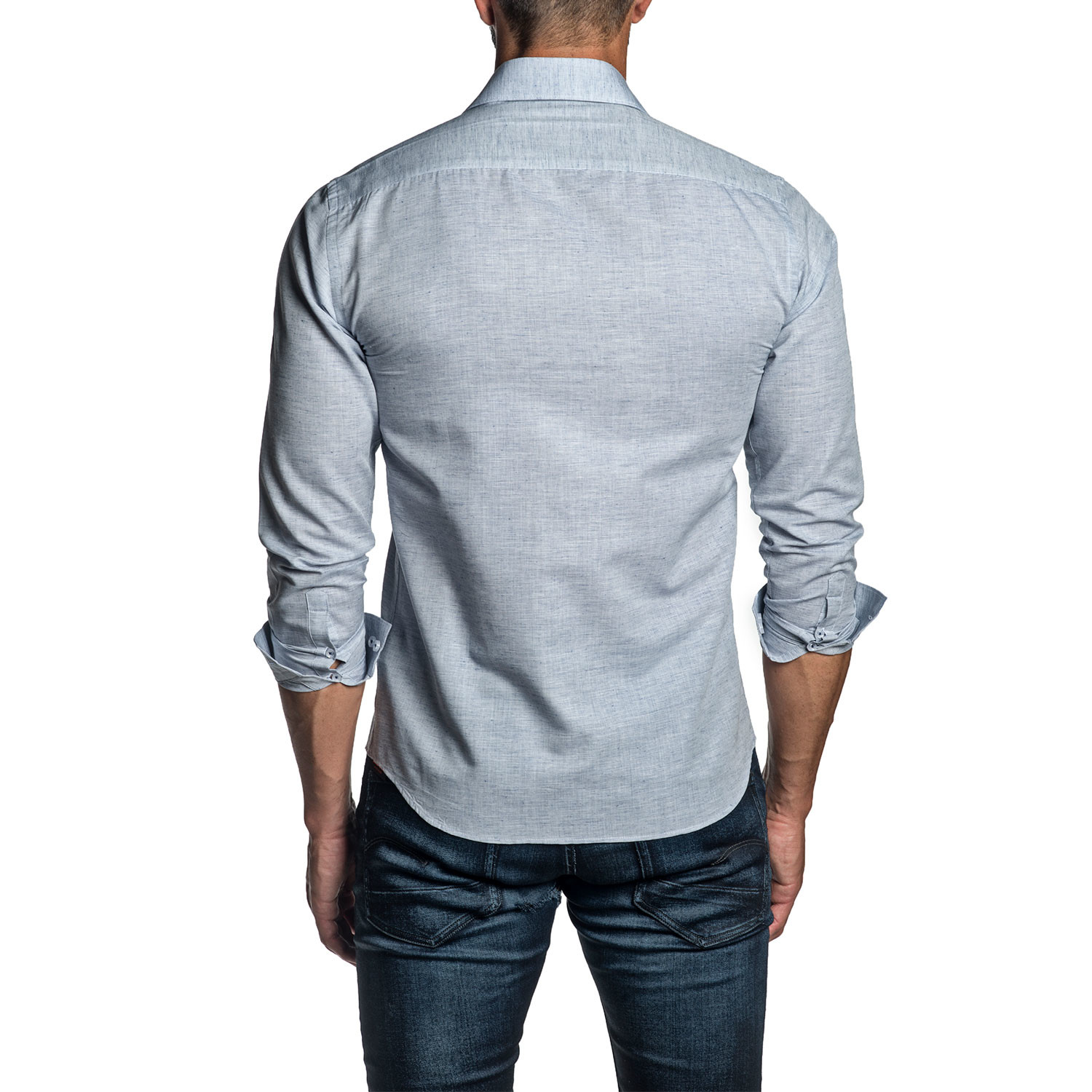 Long Sleeve Button Up Shirt // Blue Melange (S) - Jared Lang - Touch of ...