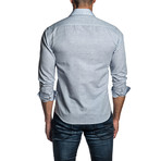 Long Sleeve Button Up Shirt // Blue Melange (XL)