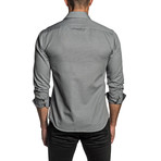 Long Sleeve Button Up Shirt // Gray Oxford (L)