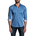 Long Sleeve Button Up Shirt // Sky Blue (M)