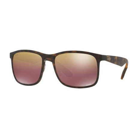 Unisex Chromance Polarized Sunglasses // Tortoise + Purple Mirror